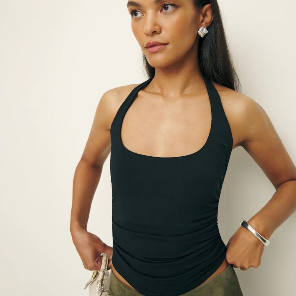 Reformation Molly Knit Top Black - Size L